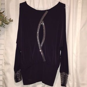 Open back purple top